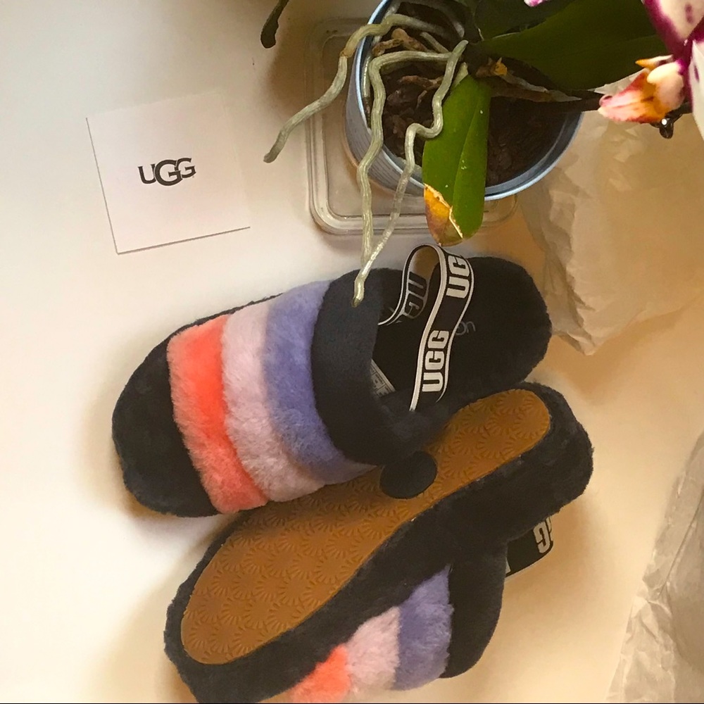 UGG | U.S. Sz 7 |  Fluff Yeah Slide | Multi-Color - Picture 8 of 13